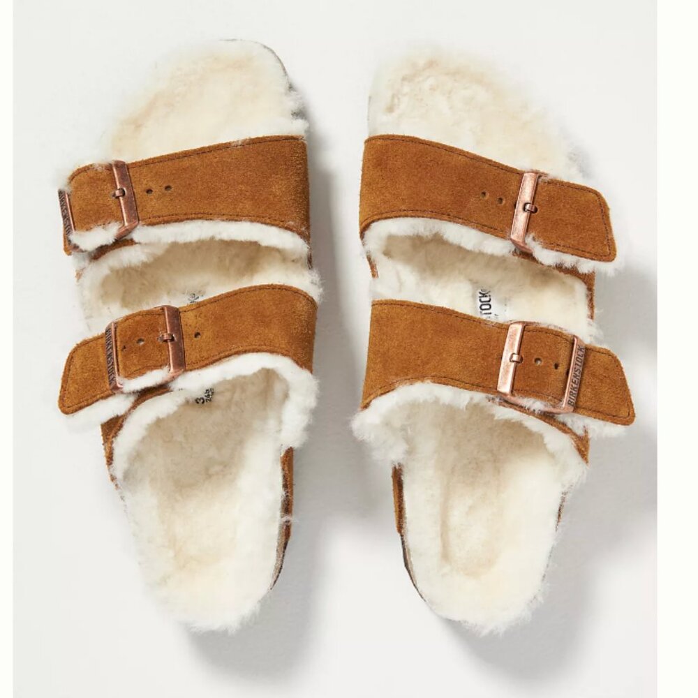 Birkenstock Arizona Shearling-Lined Sandals - Picture 9 of 9